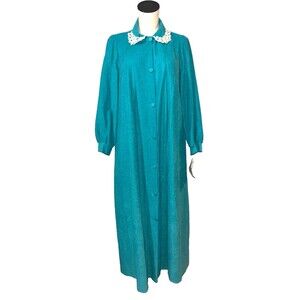 Shadowline Vintage NWT 1980 Womens Long Velour Robe/Nightgown/House Dress size S